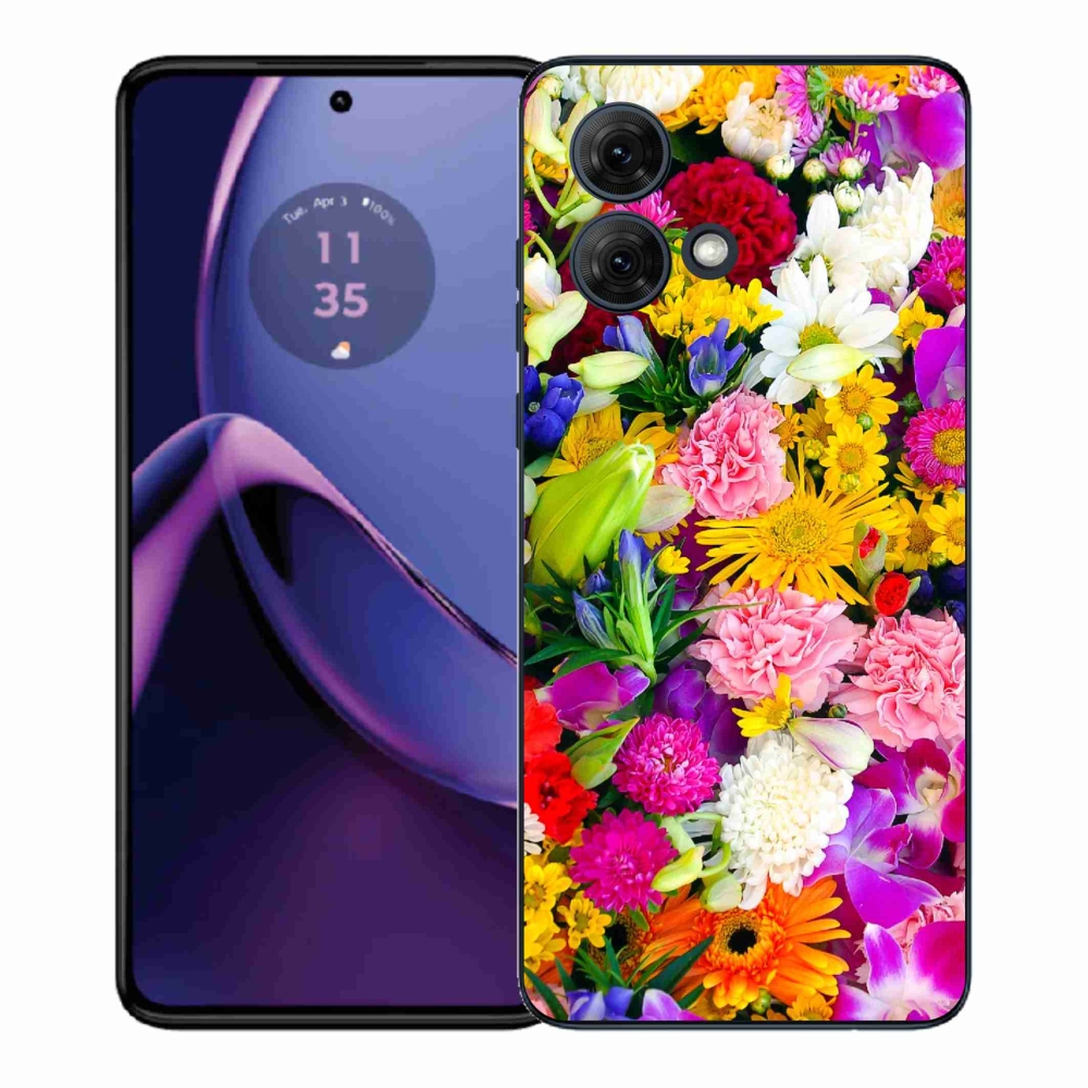 Gélový kryt mmCase na Motorola Moto G84 5G - kvety 12