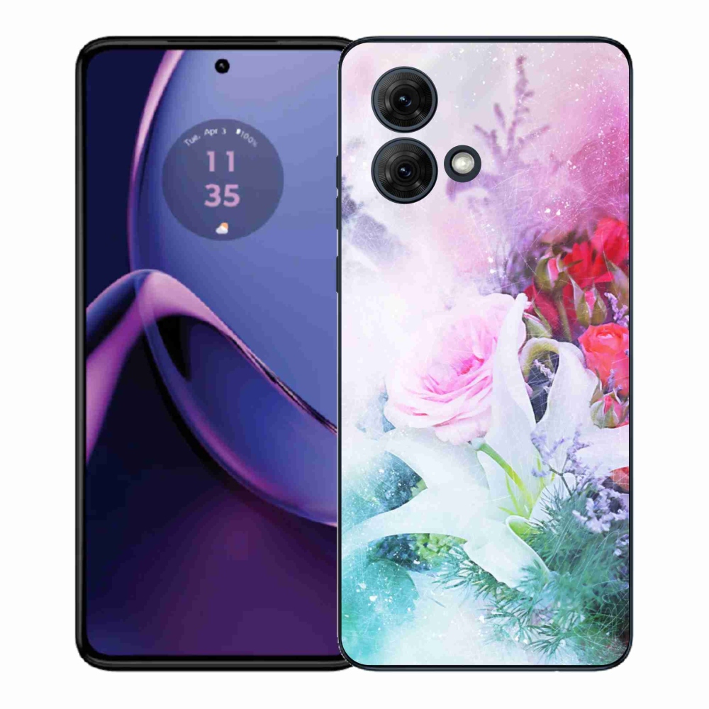 Gélový kryt mmCase na Motorola Moto G84 5G - kvety 4