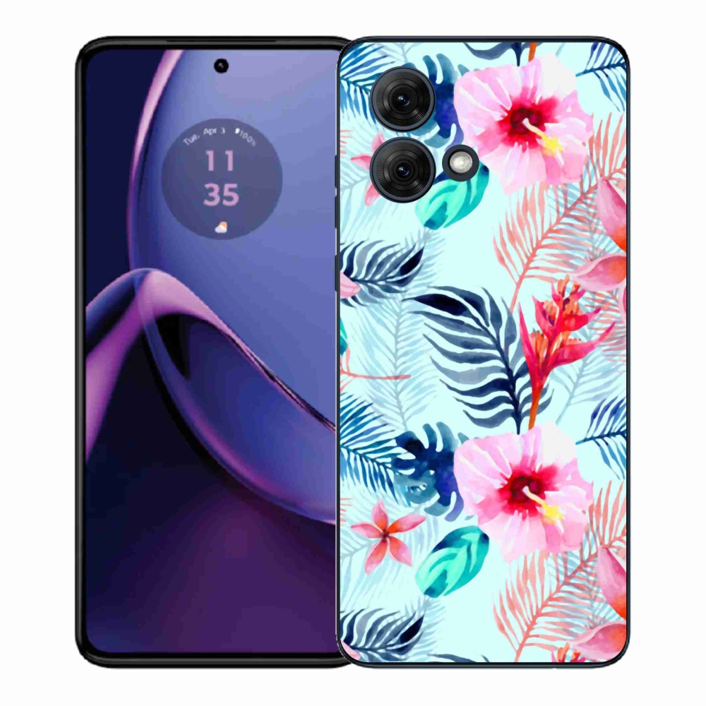 Gélový kryt mmCase na Motorola Moto G84 5G - kvety
