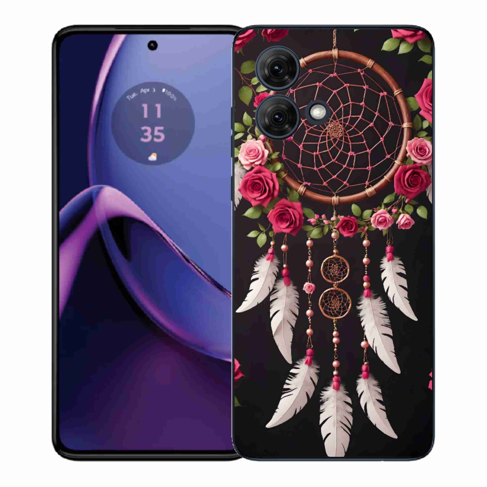 Gélový kryt mmCase na Motorola Moto G84 5G - lapač snov s ružami