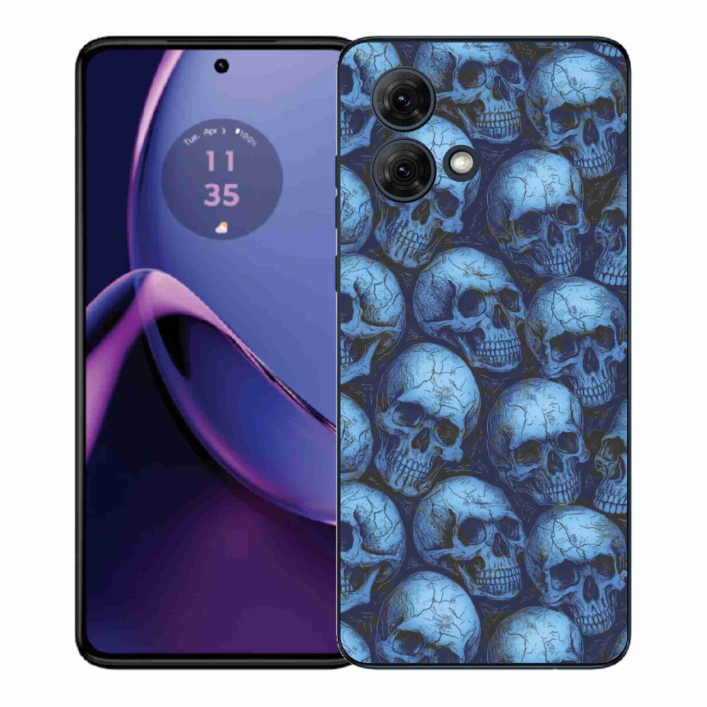 Gélový kryt mmCase na Motorola Moto G84 5G - lebky