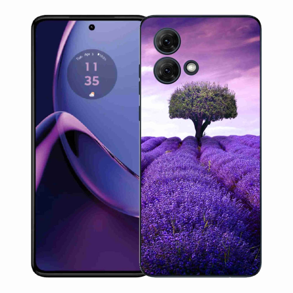 Gélový kryt mmCase na Motorola Moto G84 5G - levanduľová lúka