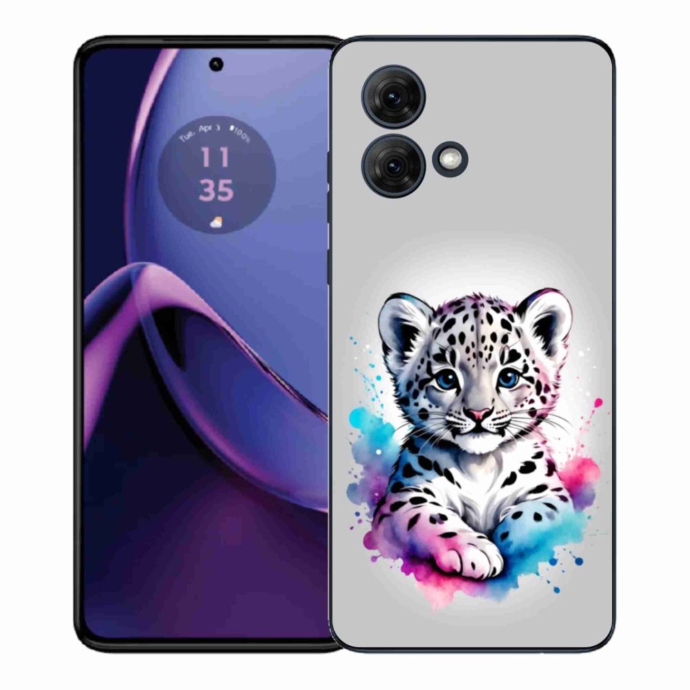 Gélový kryt mmCase na Motorola Moto G84 5G - leopardej mláďa