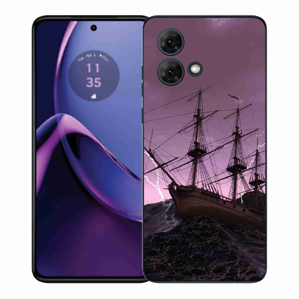 Gélový kryt mmCase na Motorola Moto G84 5G - loď v búrke