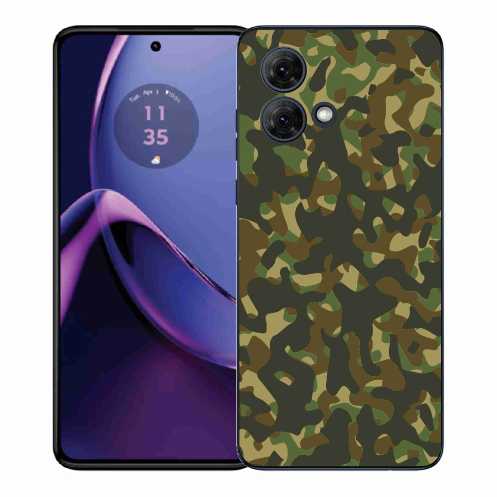 Gélový kryt mmCase na Motorola Moto G84 5G - maskáčový vzor 1