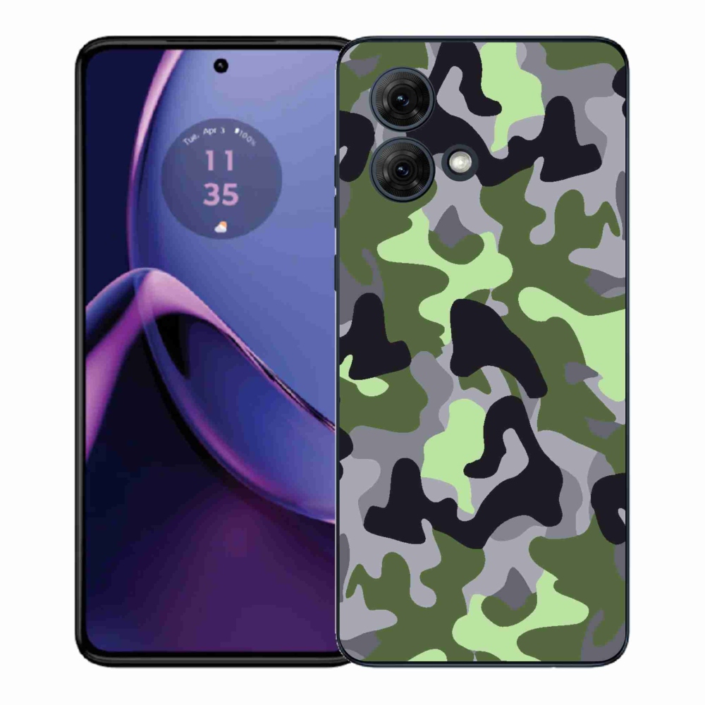 Gélový kryt mmCase na Motorola Moto G84 5G - maskáčový vzor 7