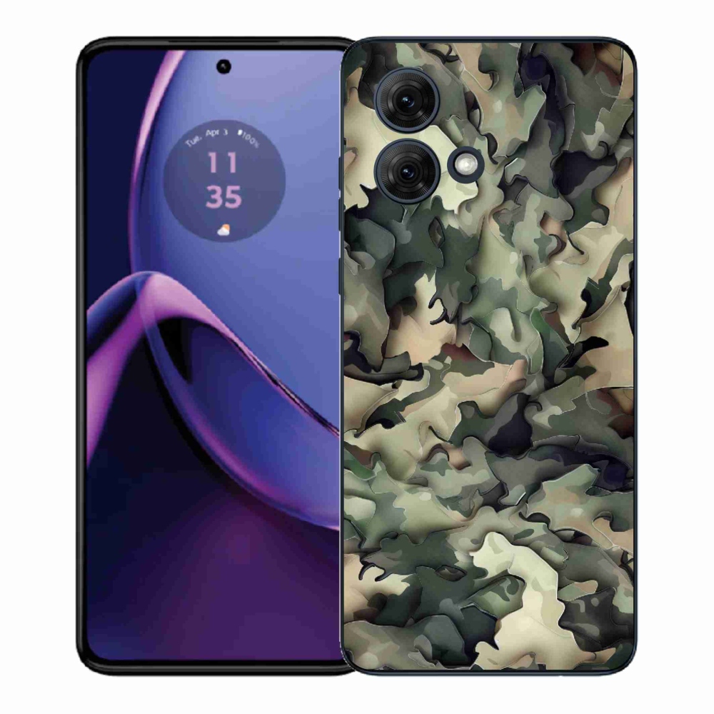 Gélový kryt mmCase na Motorola Moto G84 5G - maskáčový vzor 9