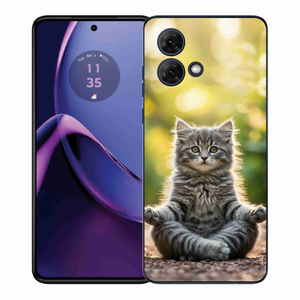 Gélový kryt mmCase na Motorola Moto G84 5G - meditujúce mačiatko