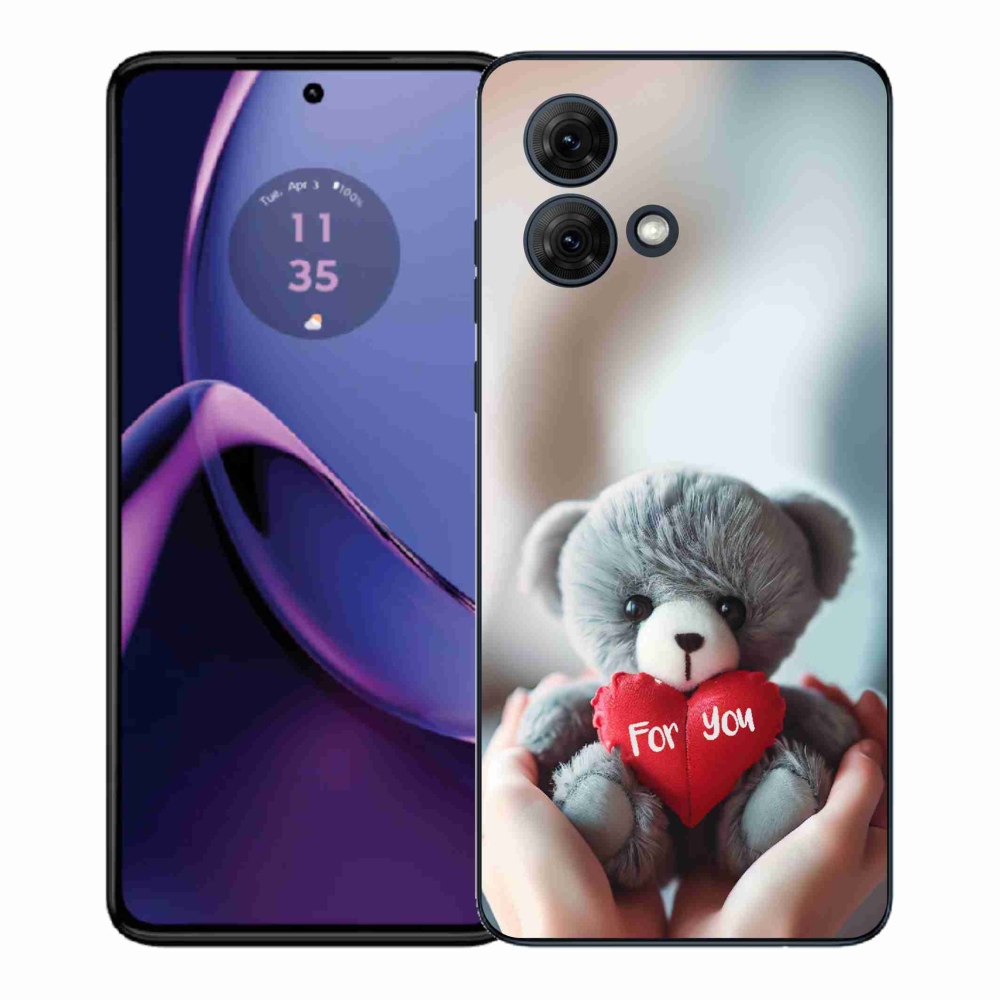 Gélový kryt mmCase na Motorola Moto G84 5G - medvedík pre zamilovaných
