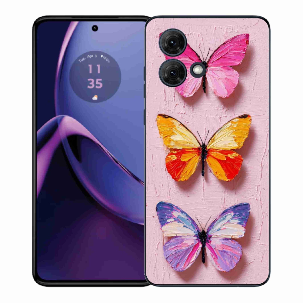 Gélový kryt mmCase na Motorola Moto G84 5G - motýlia trojica