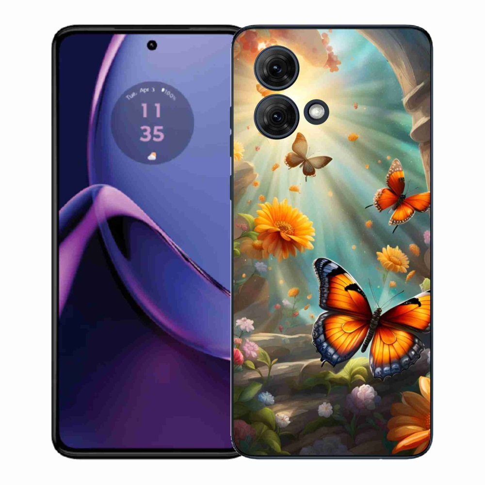 Gélový kryt mmCase na Motorola Moto G84 5G - motýlia záhrada 2