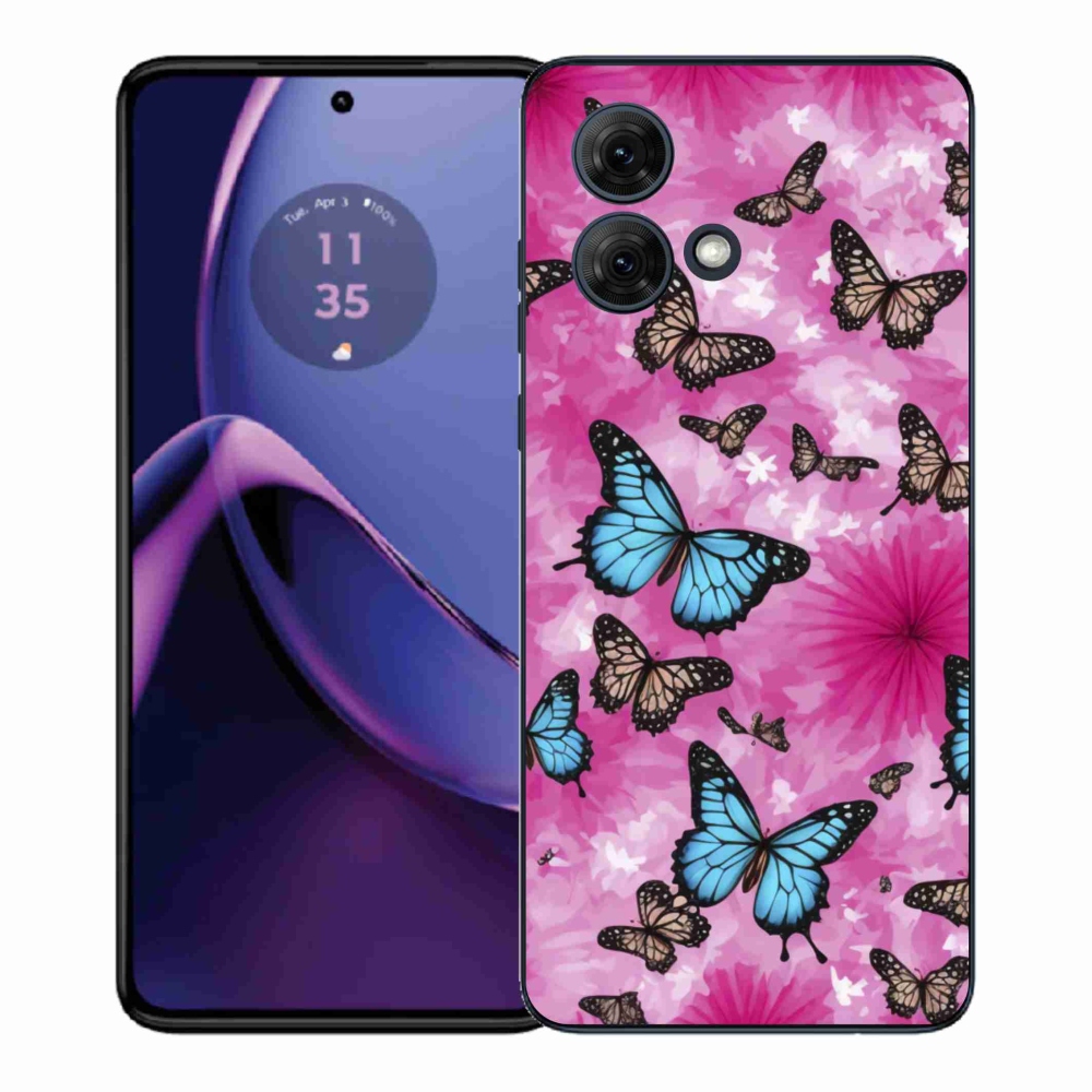 Gélový kryt mmCase na Motorola Moto G84 5G - motýlia záhrada