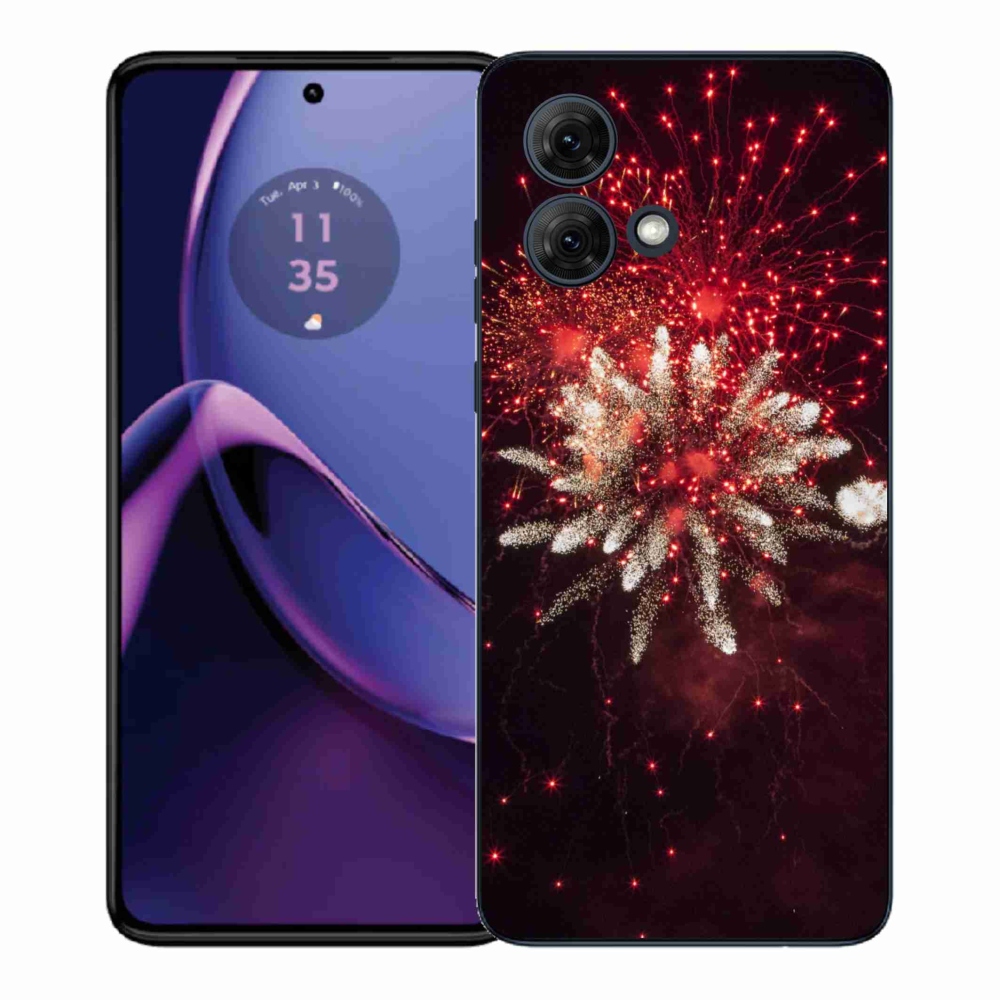 Gélový kryt mmCase na Motorola Moto G84 5G - ohňostroj