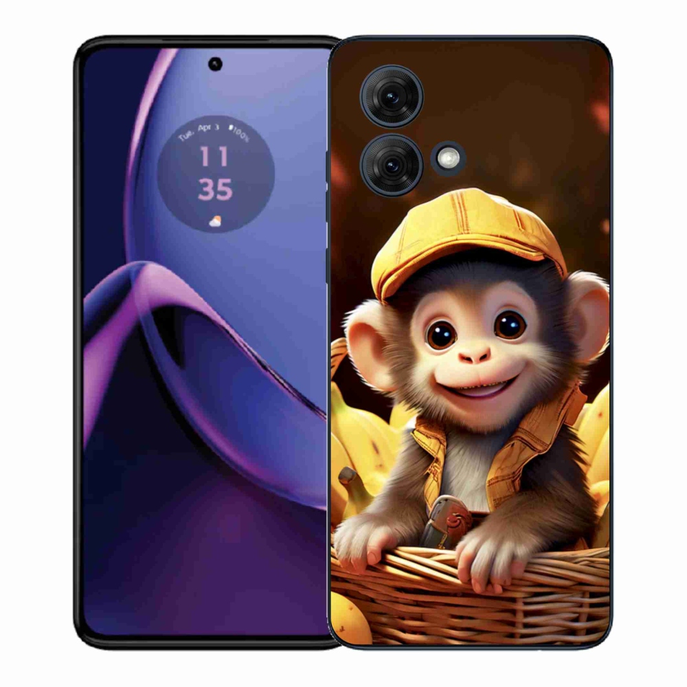Gélový kryt mmCase na Motorola Moto G84 5G - opice v košíku