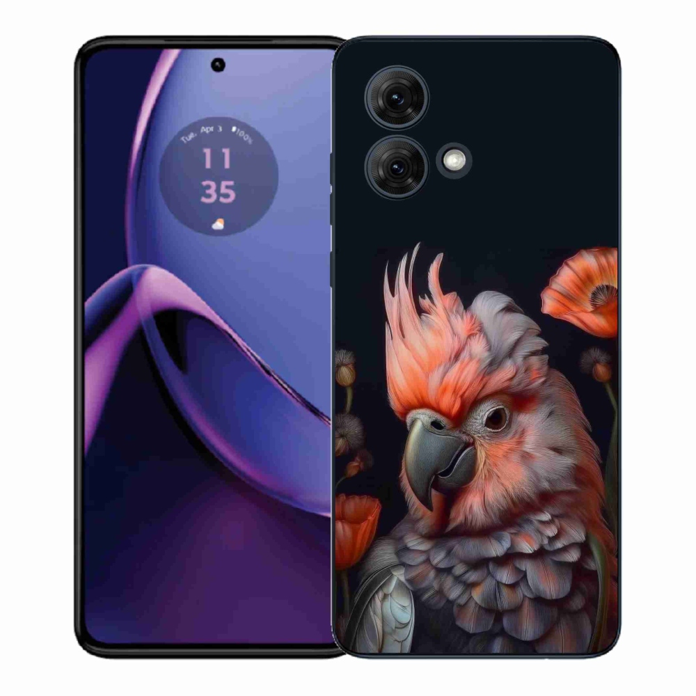 Gélový kryt mmCase na Motorola Moto G84 5G - papagáj kakadu vo farbách