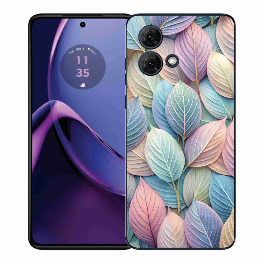 Gélový kryt mmCase na Motorola Moto G84 5G - pastelové listy