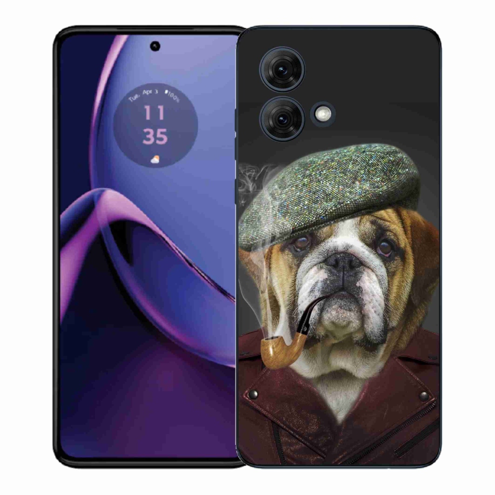 Gélový kryt mmCase na Motorola Moto G84 5G - pes s fajkou