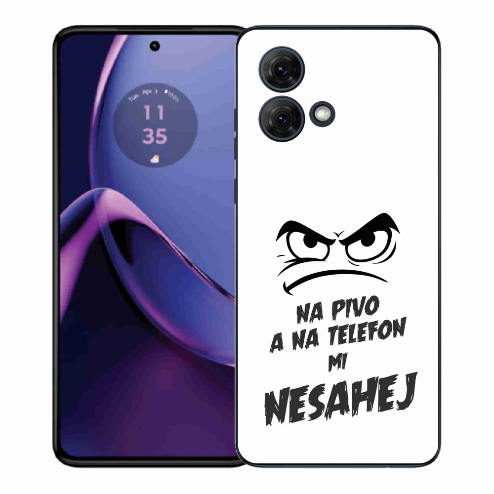 Gélový kryt mmCase na Motorola Moto G84 5G - pivný motív 2 biele pozadie