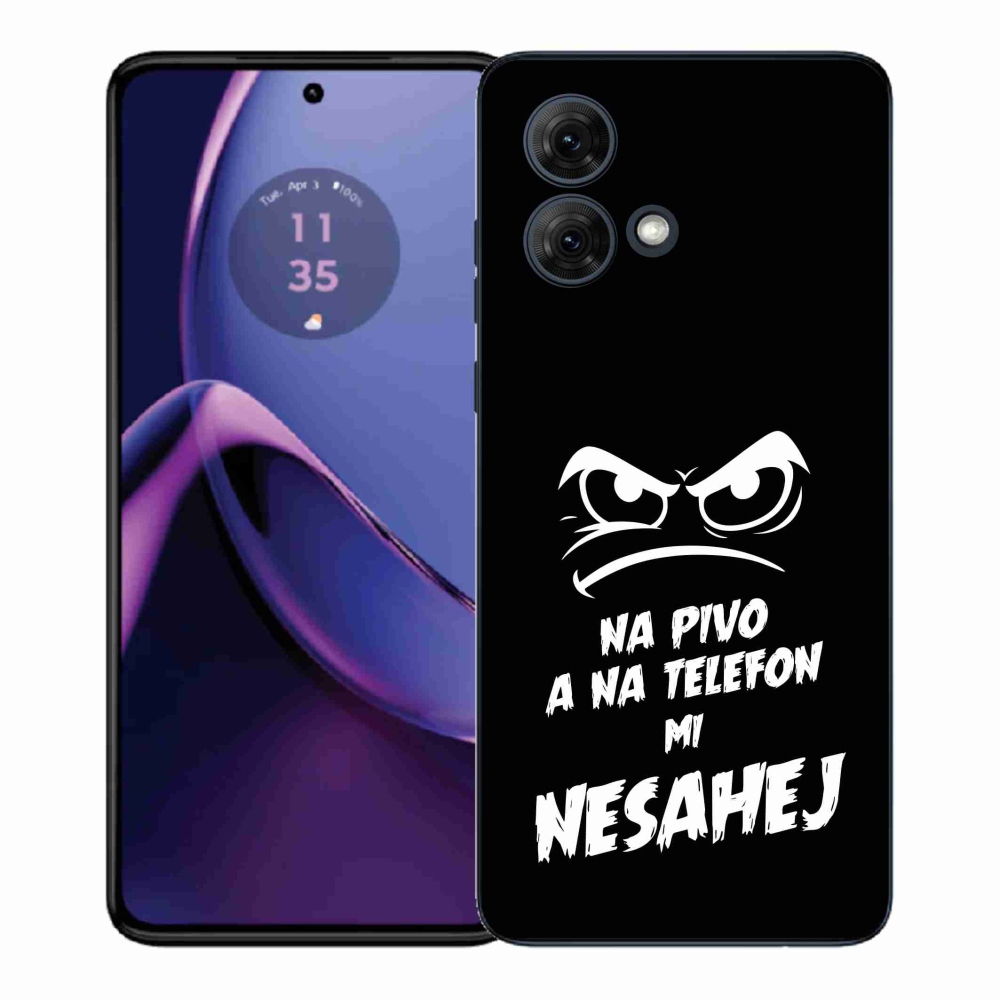Gélový kryt mmCase na Motorola Moto G84 5G - pivný motív 2 čierne pozadie