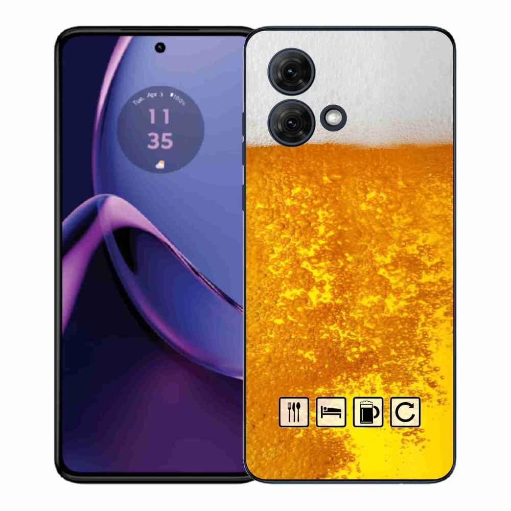 Gélový kryt mmCase na Motorola Moto G84 5G - pivný motív 3