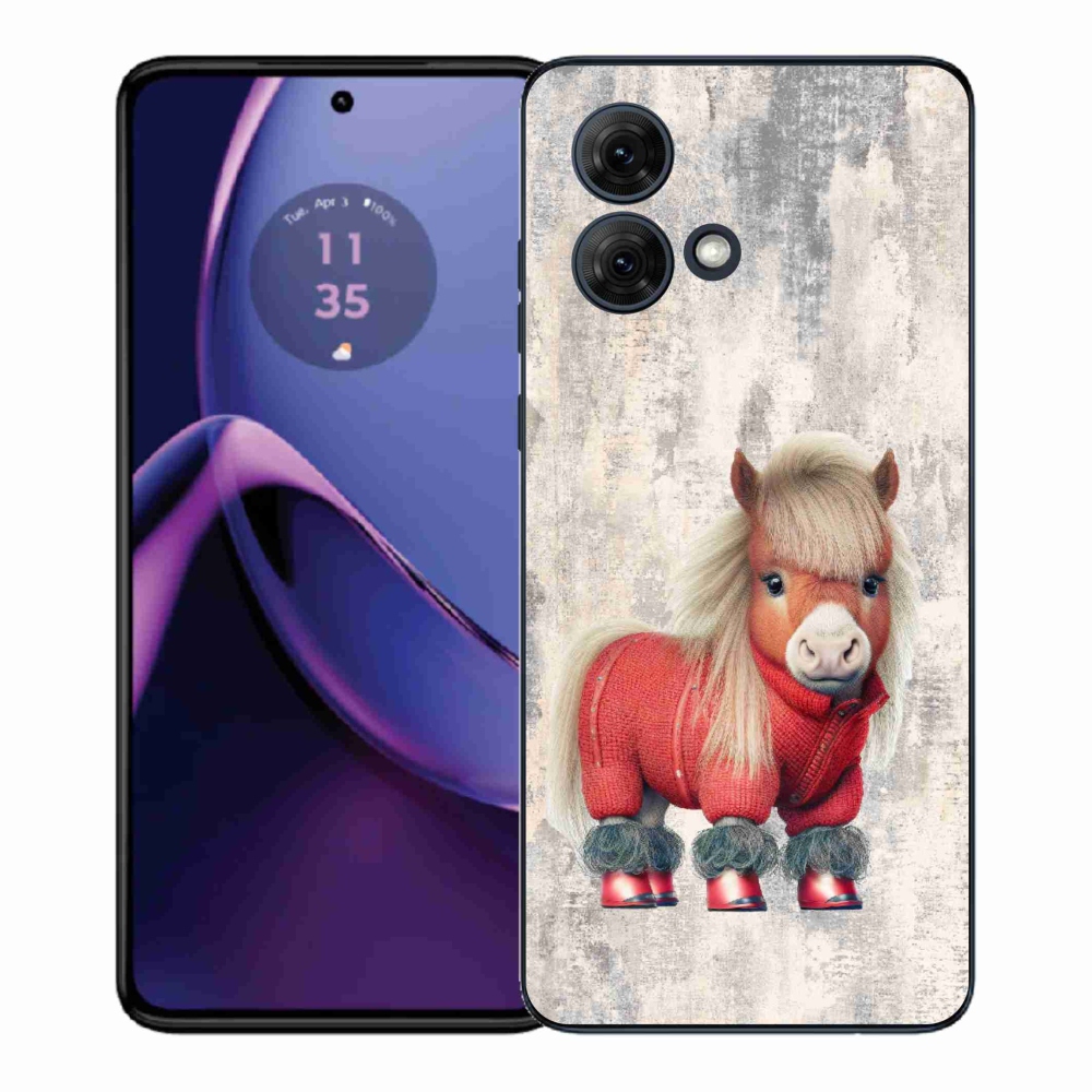 Gélový kryt mmCase na Motorola Moto G84 5G - poník vo svetri
