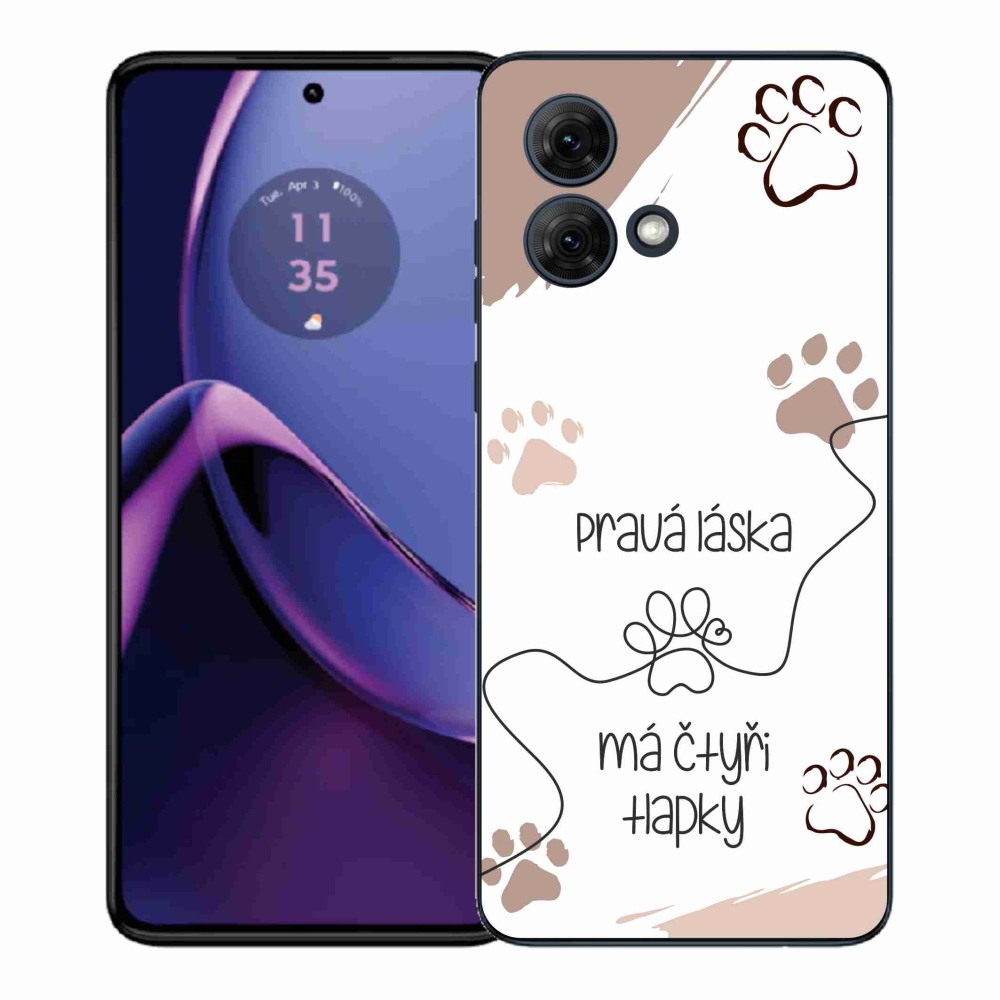 Gélový kryt mmCase na Motorola Moto G84 5G - psí motív 1 biele pozadie
