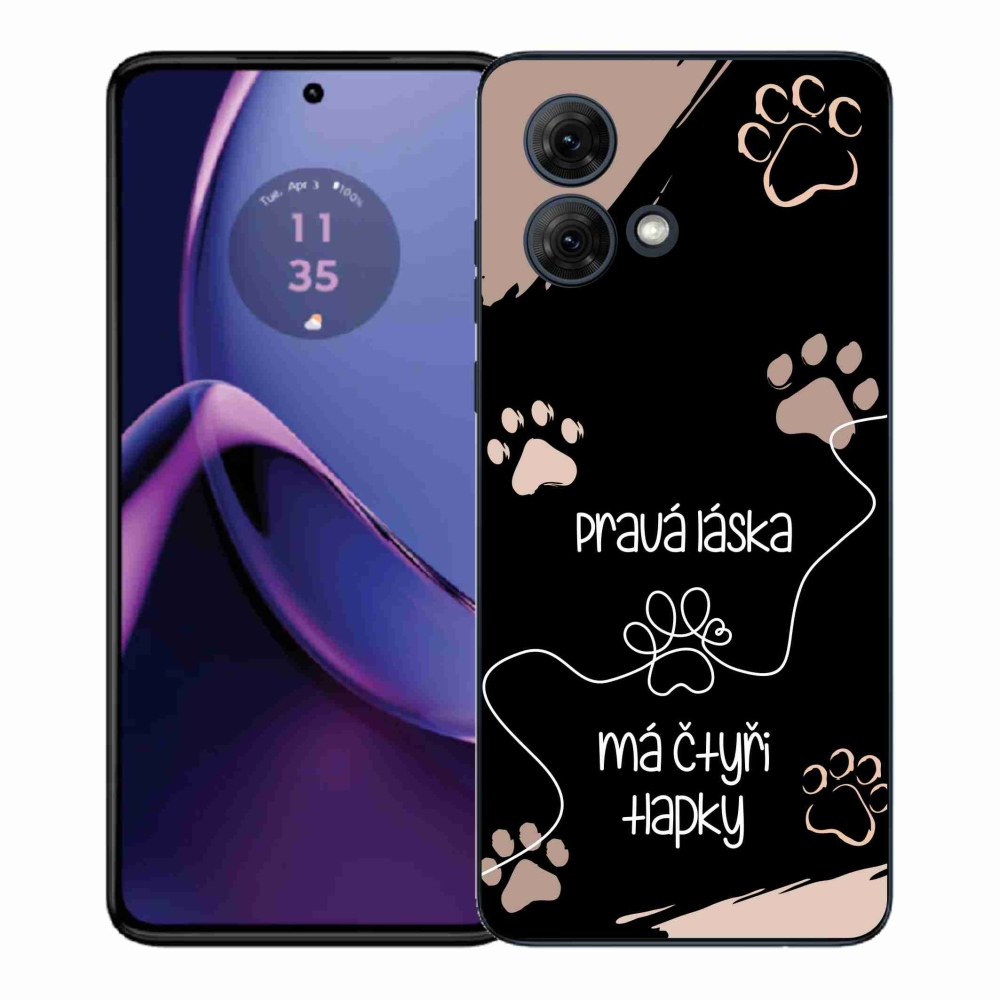 Gélový kryt mmCase na Motorola Moto G84 5G - psí motív 1 čierne pozadie