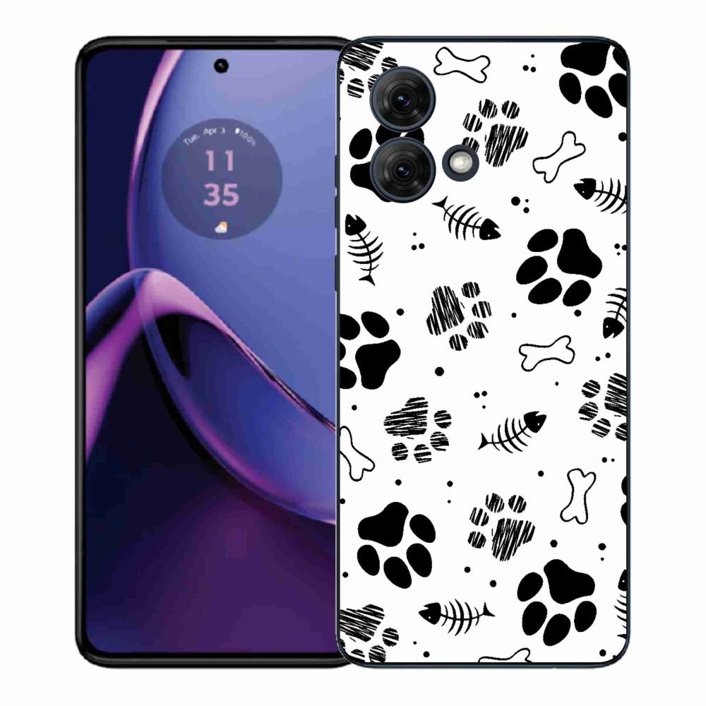 Gélový kryt mmCase na Motorola Moto G84 5G - psie labky 1