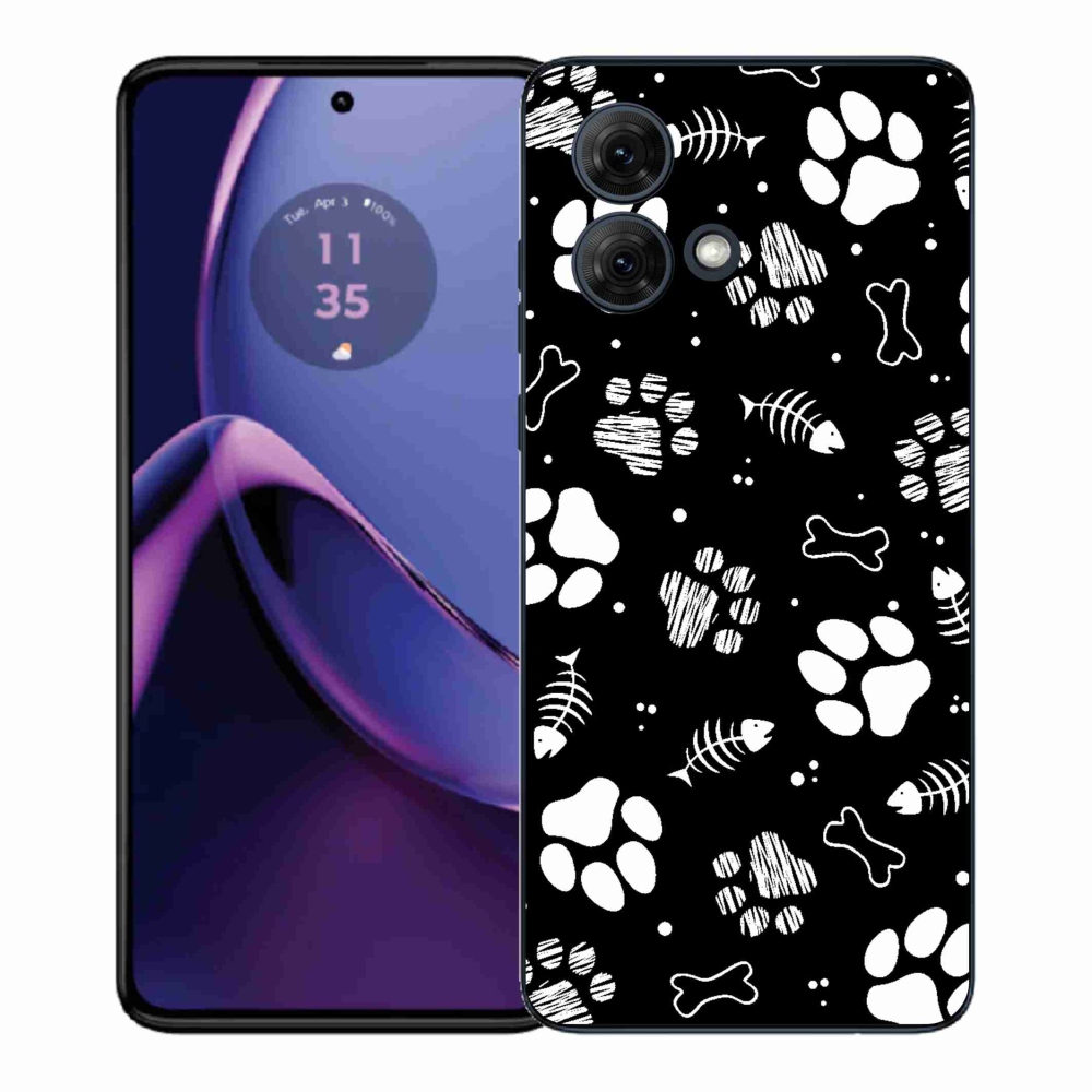 Gélový kryt mmCase na Motorola Moto G84 5G - psie labky