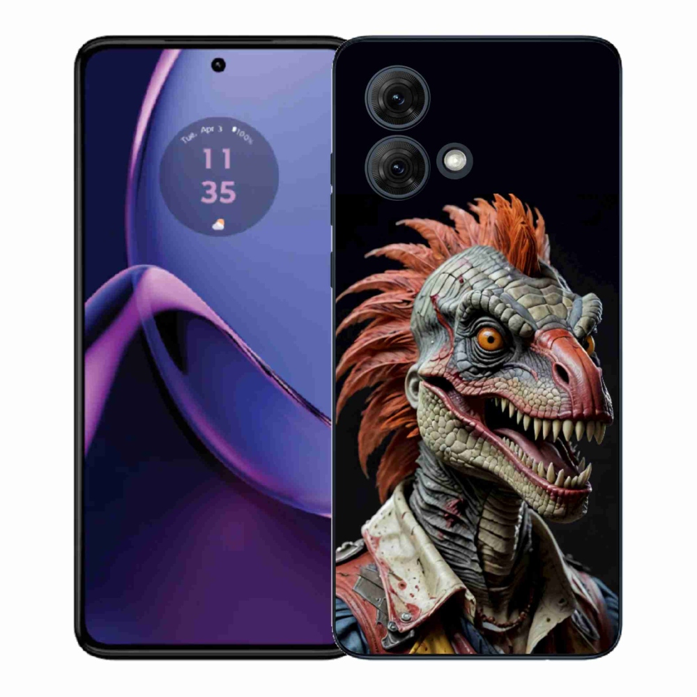 Gélový kryt mmCase na Motorola Moto G84 5G - punk dinosaurus