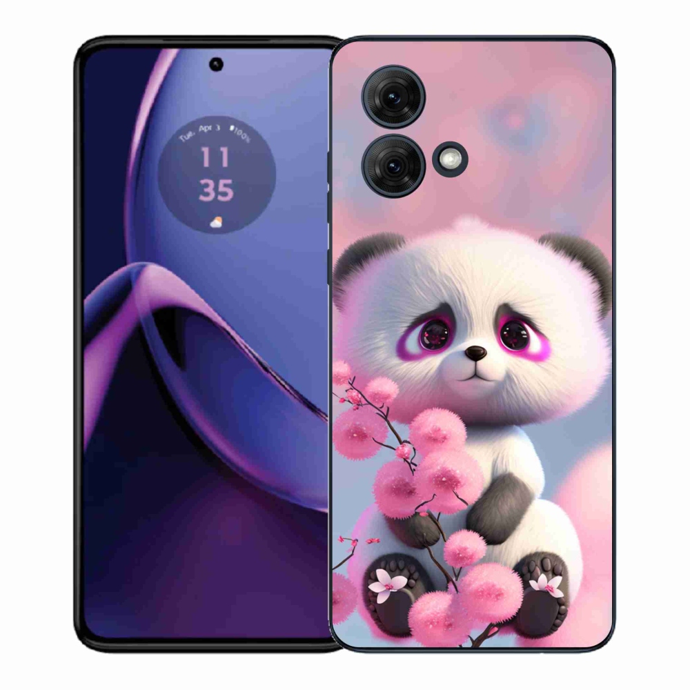 Gélový kryt mmCase na Motorola Moto G84 5G - roztomilá panda 1