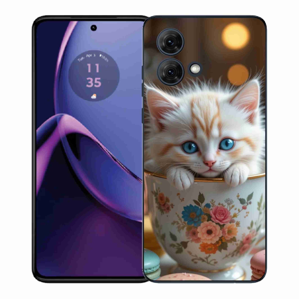 Gélový kryt mmCase na Motorola Moto G84 5G - roztomilé mačiatko 6