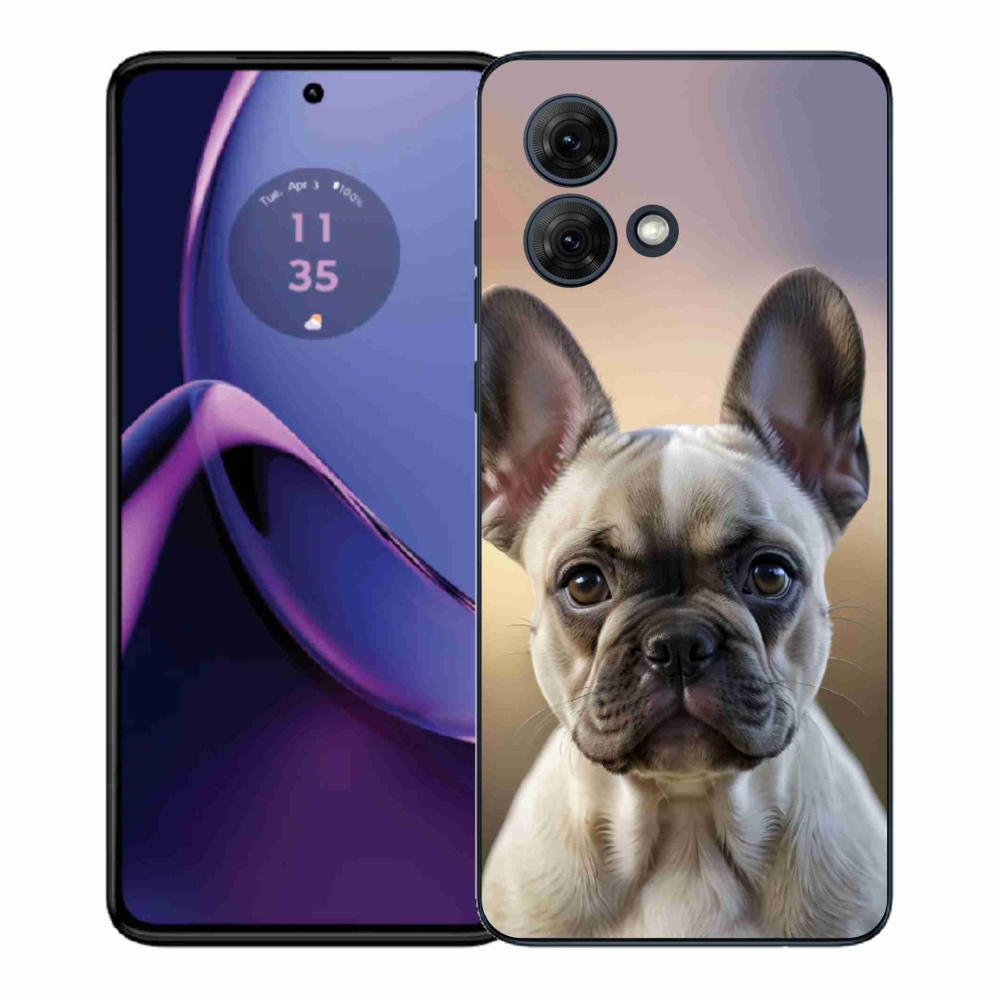 Gélový kryt mmCase na Motorola Moto G84 5G - roztomilý francúzsky buldoček