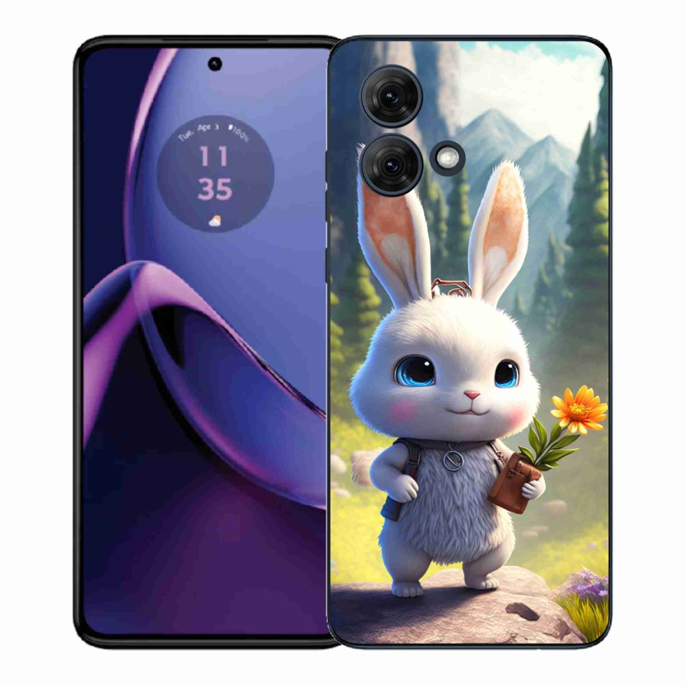 Gélový kryt mmCase na Motorola Moto G84 5G - roztomilý zajačik