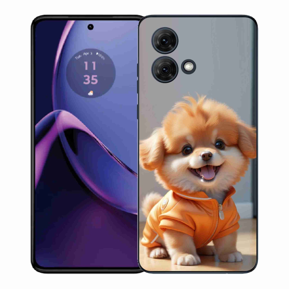 Gélový kryt mmCase na Motorola Moto G84 5G - roztomilý pomeranian v mikine