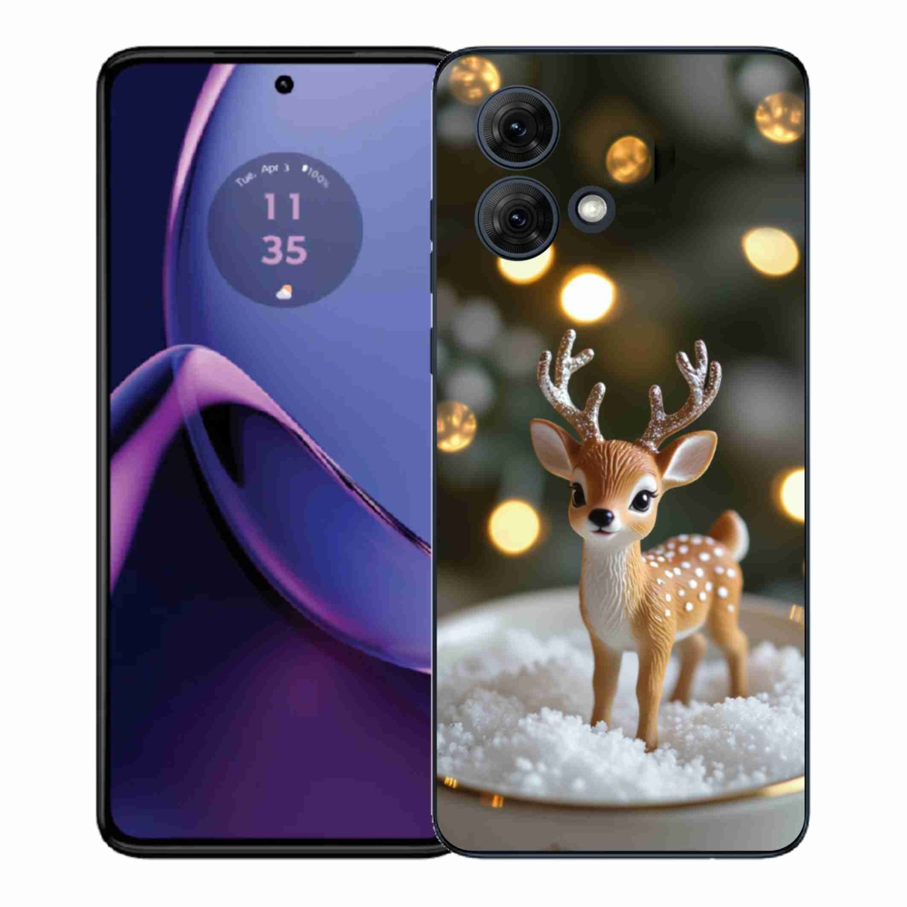 Gélový kryt mmCase na Motorola Moto G84 5G - roztomilý vianočný jeleň
