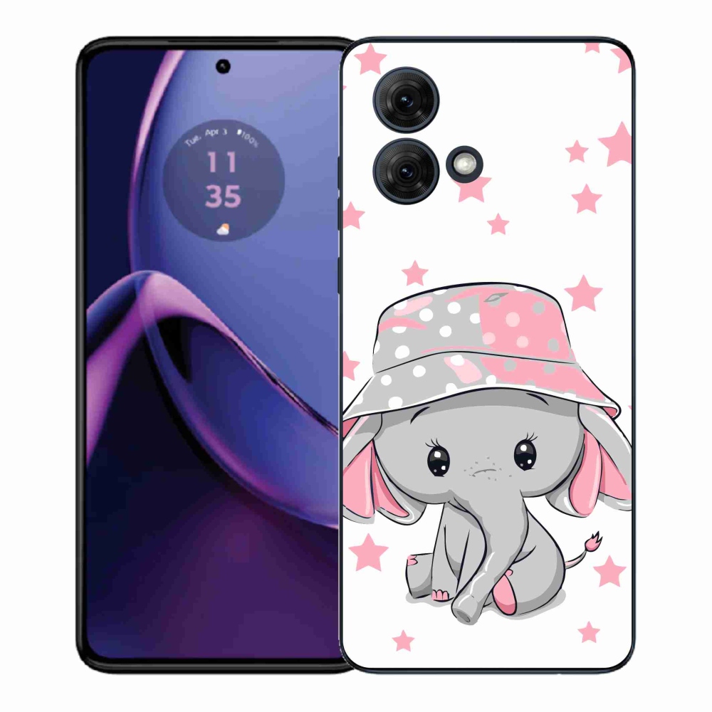 Gélový kryt mmCase na Motorola Moto G84 5G - ružový slon