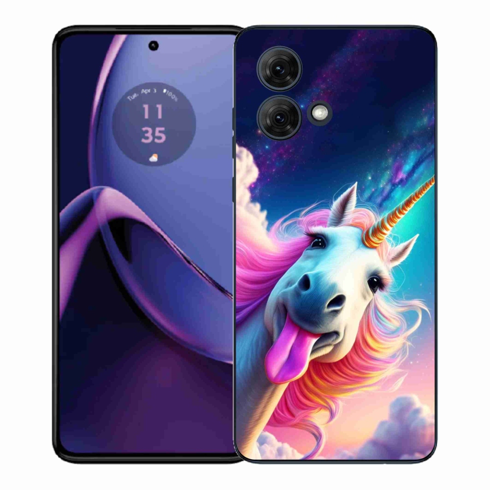 Gélový kryt mmCase na Motorola Moto G84 5G - šialený jednorožec