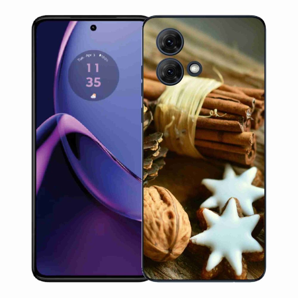 Gélový kryt mmCase na Motorola Moto G84 5G - škorica a perníčky