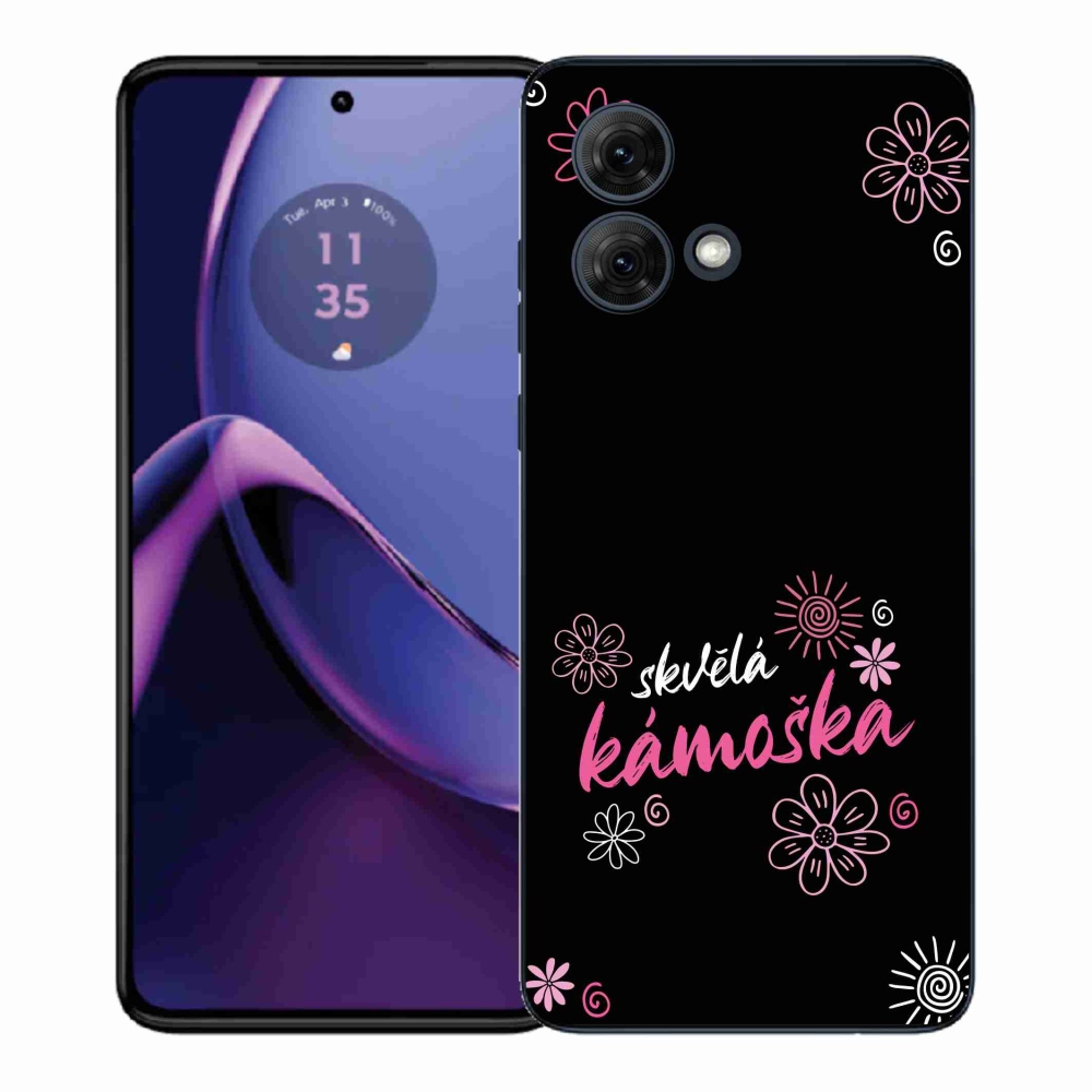 Gélový kryt mmCase na Motorola Moto G84 5G - skvelá kamoška čierne pozadie