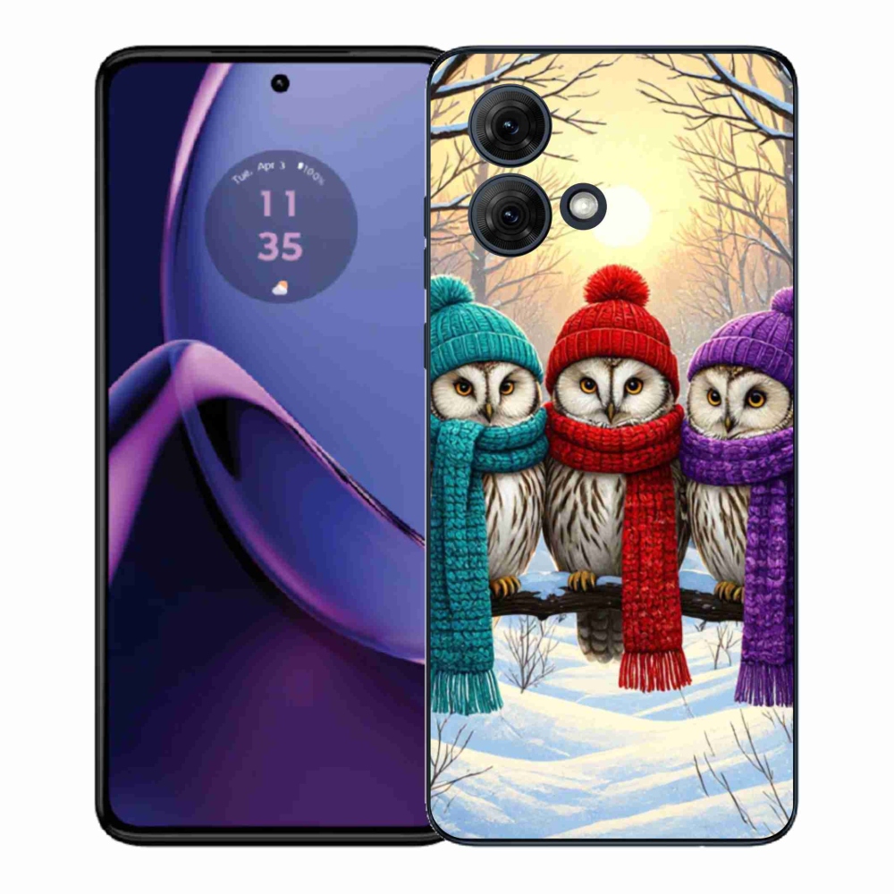 Gélový kryt mmCase na Motorola Moto G84 5G - soví priatelia