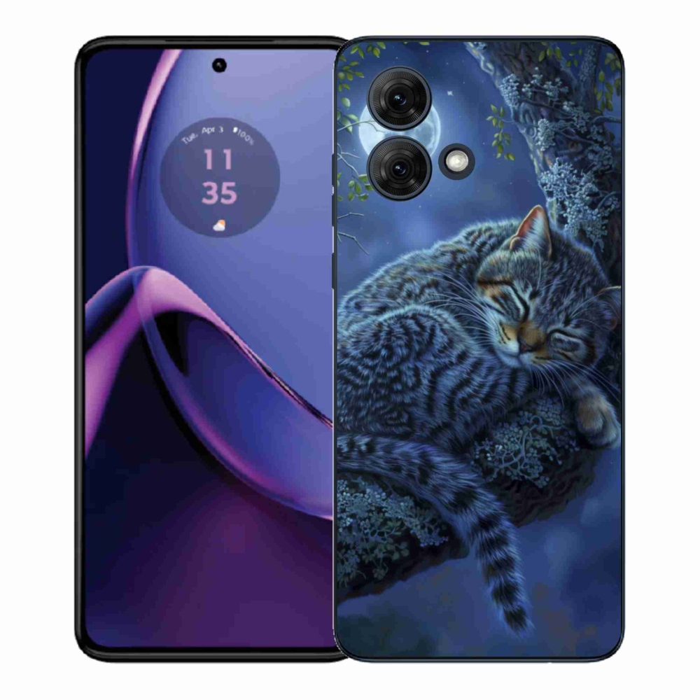 Gélový kryt mmCase na Motorola Moto G84 5G - spiaca mačka