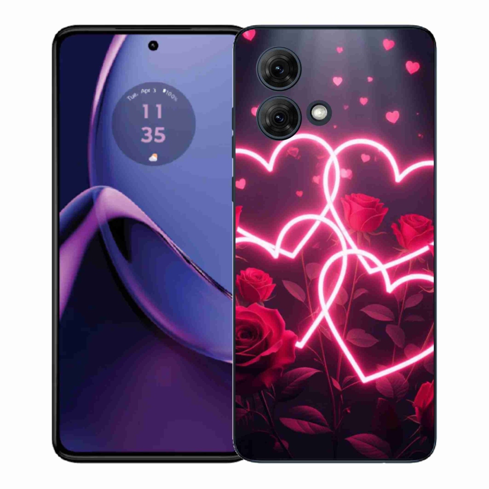 Gélový kryt mmCase na Motorola Moto G84 5G - srdce lásky