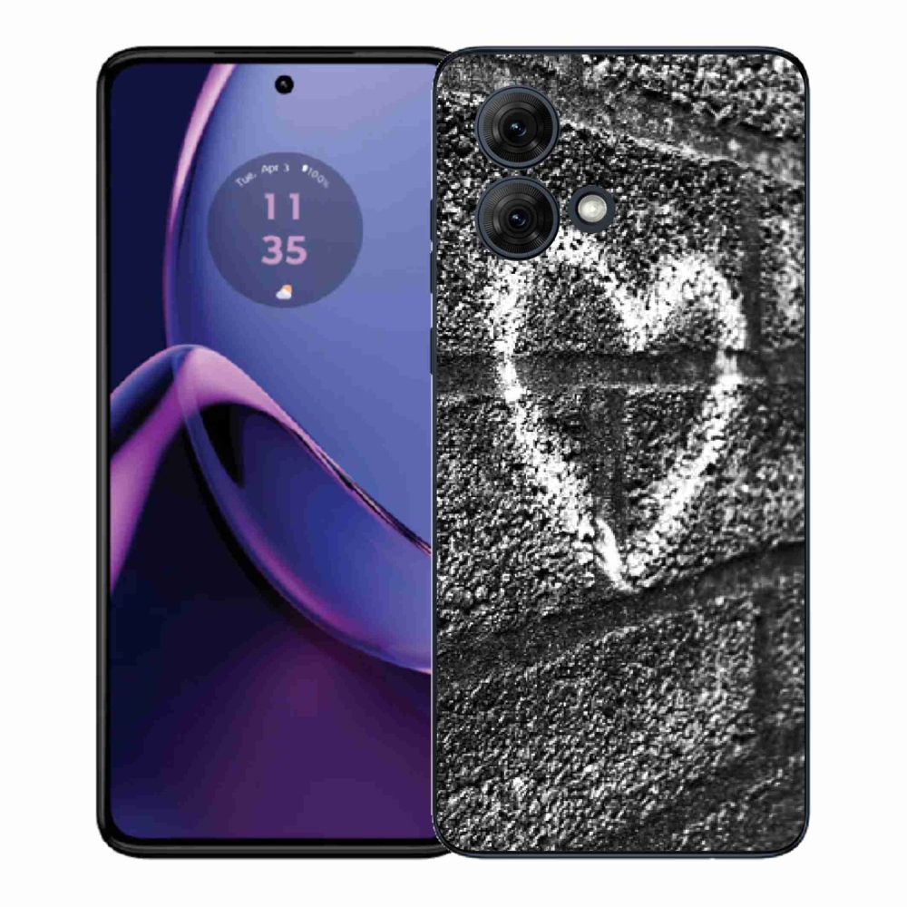 Gélový kryt mmCase na Motorola Moto G84 5G - srdce na stene