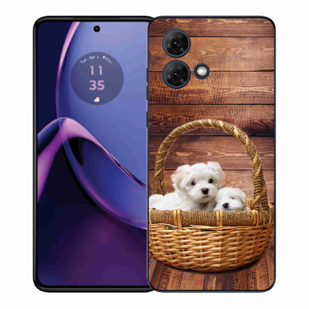 Gélový kryt mmCase na Motorola Moto G84 5G - šteniatka