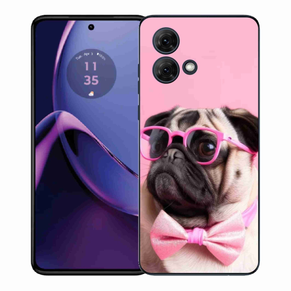 Gélový kryt mmCase na Motorola Moto G84 5G - štýlový mops