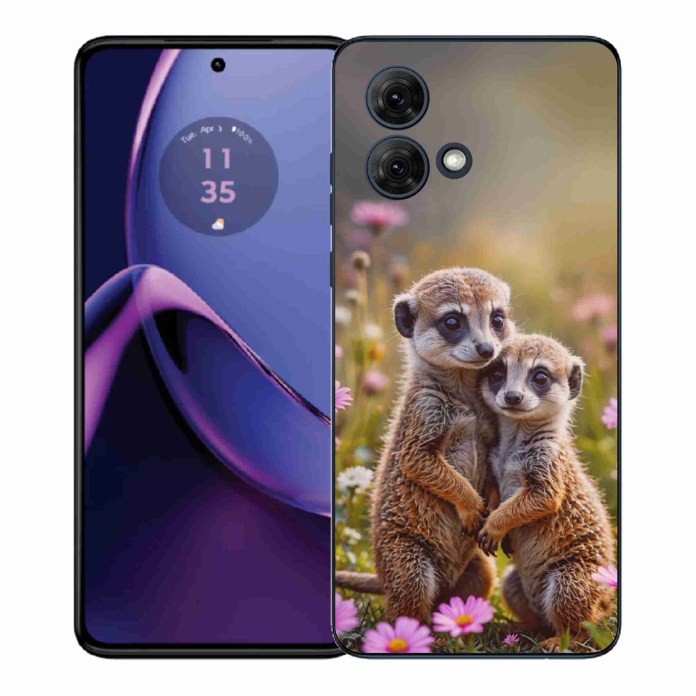 Gélový kryt mmCase na Motorola Moto G84 5G - surikatí duo
