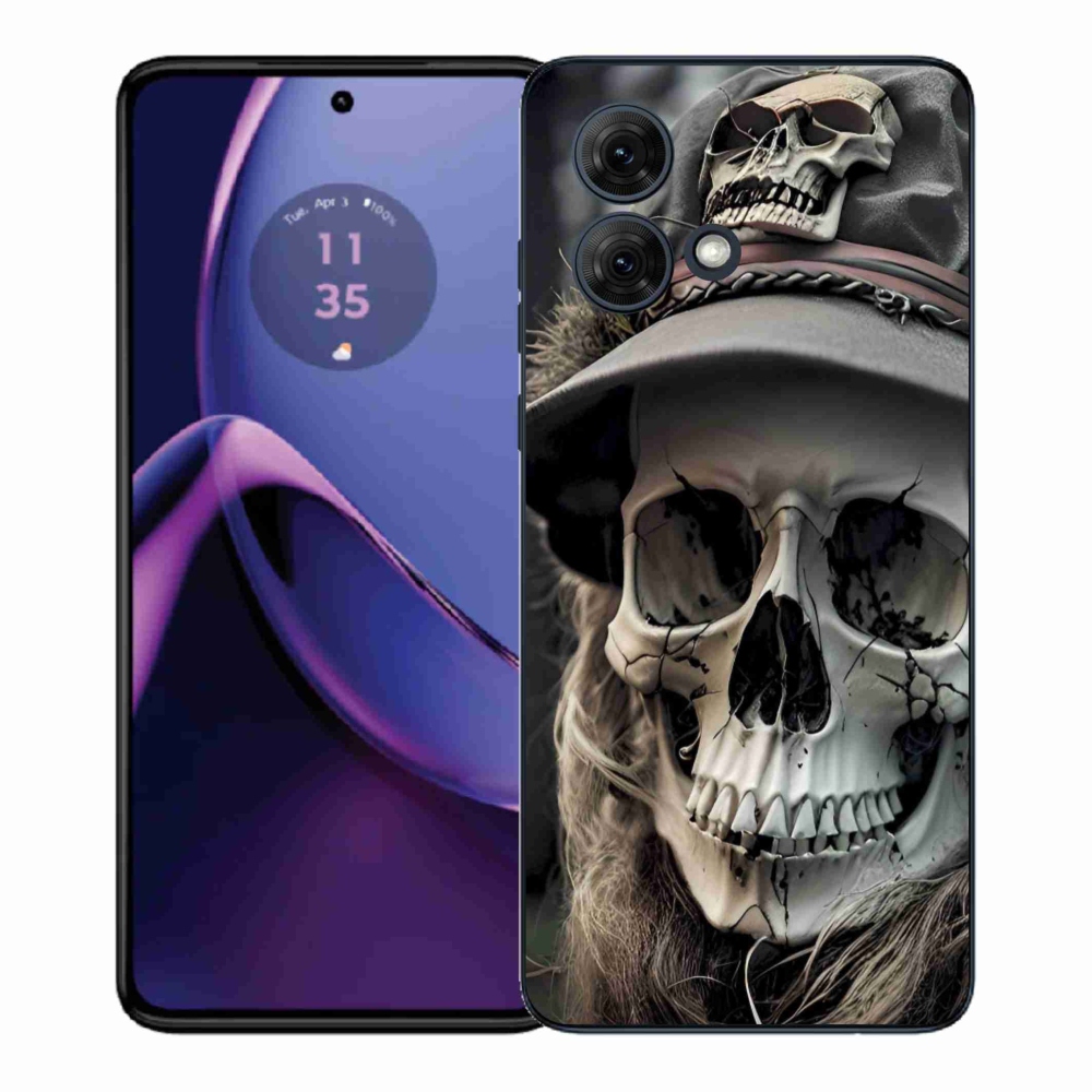 Gélový kryt mmCase na Motorola Moto G84 5G - temná lebka