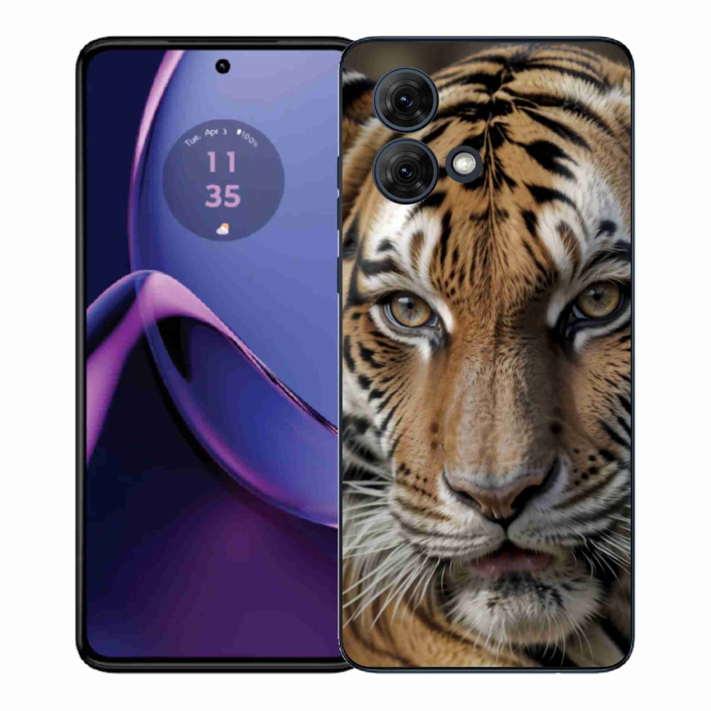 Gélový kryt mmCase na Motorola Moto G84 5G - tigrie pohľad