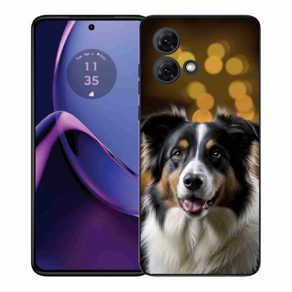 Gélový kryt mmCase na Motorola Moto G84 5G - usmievavý austrálsky ovčiak